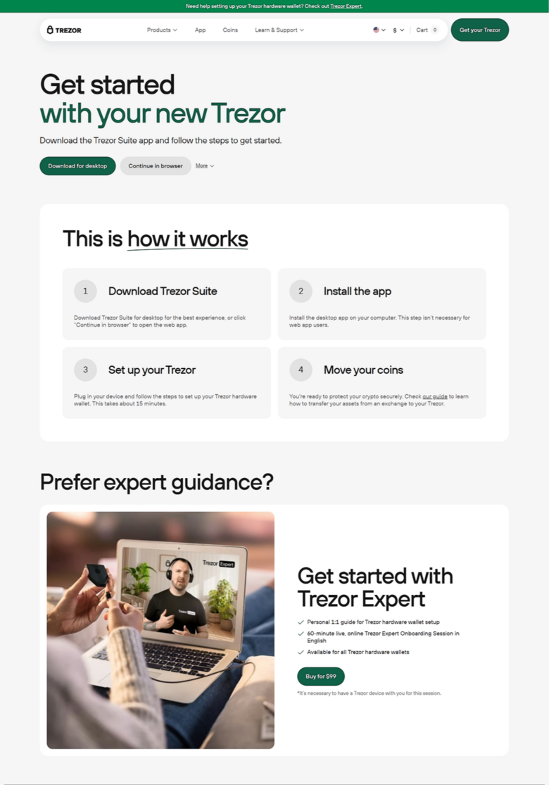 Trezor.io/Start® | Starting Up Your Device | Trezor®
